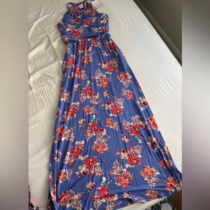 Floral Halter Maxi Dress